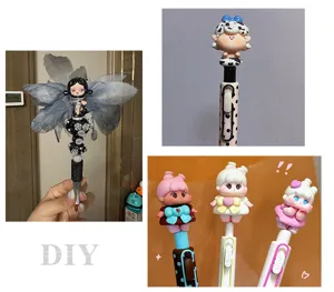 Χειροποίητο αξεσουάρ κρεμαστό στυλό DIY, χαριτωμένο topper για στυλό με χάντρες και τέχνες.