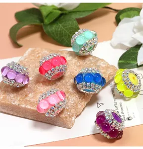Bunte Strassperlen Strasskugel Dopamin Meerjungfrau Perlen DIY Handytasche Zubehör Set