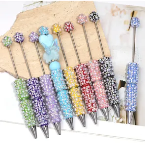 DIY Strass Perlen Kugel Schreiber Handgemachte Ton Perlen Bunte Kristall Briefpapier Geschenke