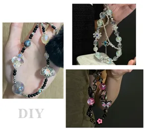 DIY accessoires de bracelet de perles avec boules de verre cristal pour la fabrication.