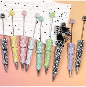 DIY Strass Perlen Perlenstifte mit süßem Herzdesign, glänzende Schul- und Bürobedarf Schreibwaren.