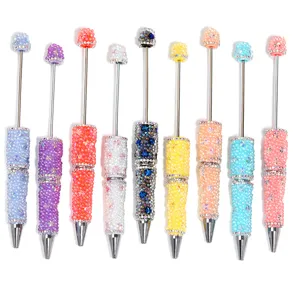 Penne a sfera con strass colorati DIY penne di cristallo lusso scintillante cancelleria fatta a mano