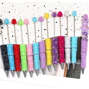 DIY Perlen Kugelschreiber Strass Kristall Herz Design Bunte Glitzernde Büro Schreibwaren Set