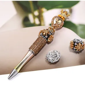 Luxury rhinestone beaded pen DIY craft accessory vintage crown crystal diamond pen