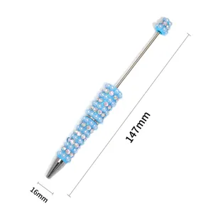 Στυλό διαρκείας με στρας χάντρες DIY πολυτελές μαργαριτάρι φοιτητικό δώρο γραφική ύλη