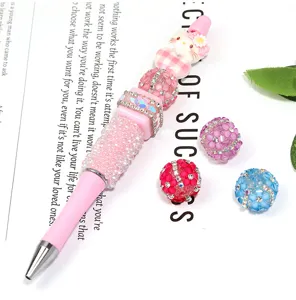 DIY Perlenstift Set mit Strass Kristallperlen und niedlichem Zeichentrickfiguren Charme Zubehör