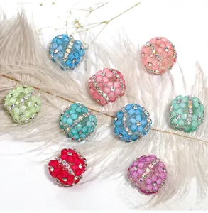 Bunte Acryl Strass 5-Blüten-Perlen mit Kristall-Ketten für DIY Handwerk und Schmuckherstellung.