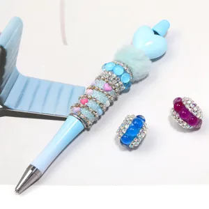Acryl Meerjungfrau Perle Strass Ball Charms Für DIY Handgemachte Telefon Kette Handwerk Machen Zufällig Gemischte Farben Perlen Schmuckzubehör