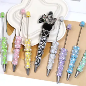 Bunte DIY Strass Perlen Kuesten Kugelschreiber, glitzernde niedliche Buerobedarf Geschenke.