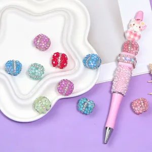 DIY Perlen Stift Set mit Strass Fünfblättrige Blume Kristall Perlen Basteln Zubehör