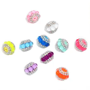 Bunte Strass Pave Perlen Meerjungfrau Charms fur DIY Schmuck Handyketten Taschen Zubehoer