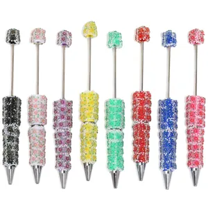 Cross-border INS style resin flower beaded pens, colorful DIY cute decorative gel pens for gifts.