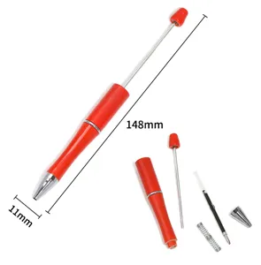Boligrafo de cuentas DIY de plastico boligrafo degradado lapiz artesanal con recambio