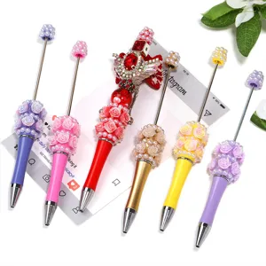DIY Rosen Perlen Kugelschreiber Bonbonfarben süße dekorative Geschenkstift für Büro Schule