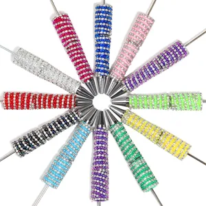 Πολύχρωμο στυλό με χάντρες στραζ DIY περιστρεφόμενο στυλό διαμαντιών κρυστάλλου κύρια εικόνα