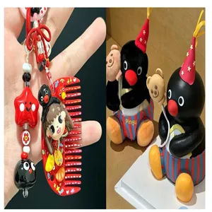 Χαριτωμένη πλαστική χτένα μαλλιών DIY με χάντρες φορητό καλλυντικό εργαλείο styling.