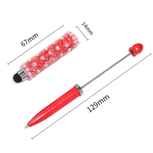 Στυλό Οθόνης Αφής Strass DIY Μαργαριτάρι Πένα Πολλαπλών Λειτουργιών Γραφείου Στιλ