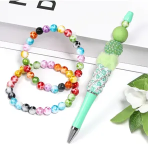 Penna di perline DIY e set di bracciali colorati, accessori per gioielli fatti a mano, regalo.