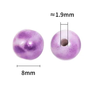 Perline in acrilico sfumato viola da 8mm fai da te braccialetto collana accessori gioielli.