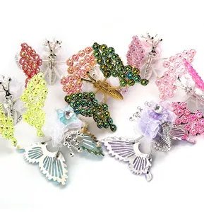 DIY rhinestone butterfly wings charms hair accessories phone charm craft supplies