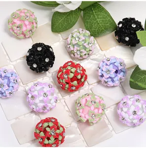 Bunte Harz Blumen Perlen Strass Kugel Detail für DIY Handwerk Telefon Anhänger Zubehör.