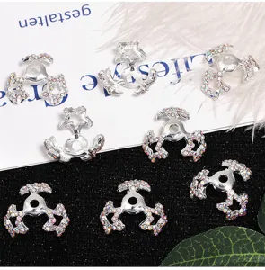 Strass Etoile Perles Chapeaux Alliage DIY Bijoux Accessoires Intercalaires Bricolage