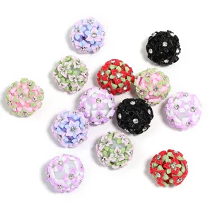 Bunte Harz Blumen Strass Perlen fuer DIY Schmuck Handytaschen Anhaenger Zubehoer.