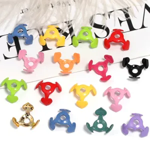 Acrylic Heart Star Bead Caps Spacer Beads Electroplated Flower End Caps For DIY Jewelry Making Beaded Pen Craft Accessories