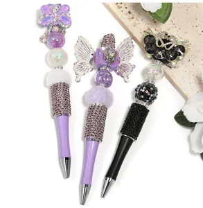 DIY Beaded Ballpoint Pen Rhinestone Crystal Luxury Sparkly Sparkling Shiny Stationery Gift