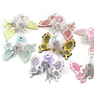 Colorful butterfly rhinestone DIY charms pendant hanging ornaments for phone chain and accessories.