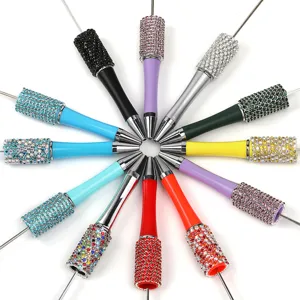 Colorful rhinestone beading pen DIY handmade crystal bead ballpoint pens set main view