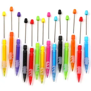 Portamine Creativo in Plastica Con Brillantini E Barra di Metallo per Perline per Bambini Cancelleria Fai da Te Scuola