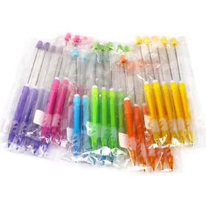 Set di matite meccaniche con perline DIY colorate con confezione trasparente per studenti.