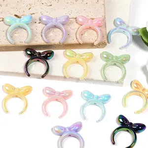 Perline in resina con fiocco colorato per accessori di gioielleria e progetti fai da te.