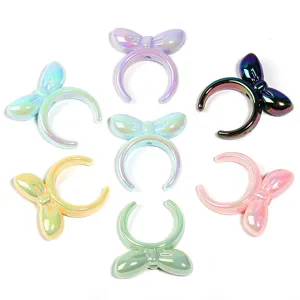 Perline con fiocco placcate UV colorate accessori per gioielli fai da te e materiali