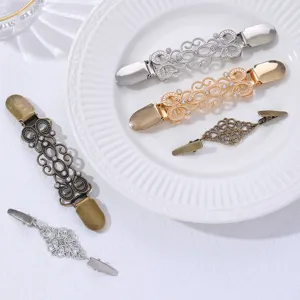 Clips vintage per maglione scialle colletto strass cardigan spille decorative set