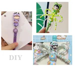 DIY touch screen beaded pen multi-color gradient beading pen creative student ballpoint pen