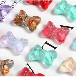 Colorful glass bowknot beads for DIY bracelet necklace jewelry making accessories wholesale