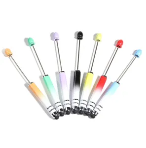DIY beadable stylus pens multi-color gradient touch screen pens dual-use ballpoint pens
