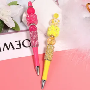 DIY rhinestone beaded ballpoint pen set, colorful crystal decorative pens for office school supplies