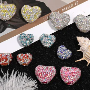 Hart strass klauwketting acryl kralen DIY sieraden maken accessoires losse onderdelen