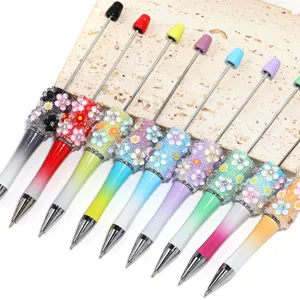 Penne a sfera con perline di fiori in strass colorati fai da te penne da scrittura ufficio.