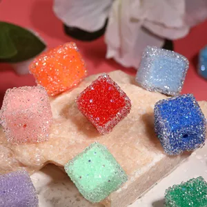 Perles carrées bonbon en strass étincelantes colorées bricolage perles en vrac image principale
