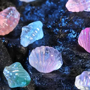 Glass seashell beads crystal spacer charms DIY handmade bracelet jewelry making components