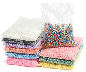 Resin striped candy beads bulk for DIY bracelet jewelry making, colorful craft loose beads.
