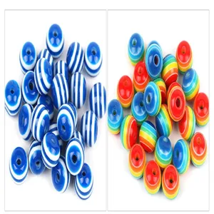 Colorful striped resin beads for DIY bracelets jewelry making craft accessories pack