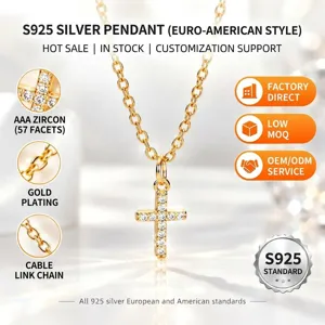925 Sterling Zilveren Kruis Ketting Met Zirkonia Sierlijke Religieuze Hanger Minimalistische Sieraden Voor Dames