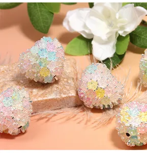 Perline di fiori di camelia in resina colorata ciondoli per gioielli fai da te bracciali