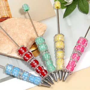 Polychromo set stylou me chantes perlas DIY, omorfo dorou grafilis gia tous mathites.