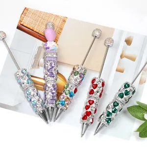 Πολυτελές στυλό με χάντρες στραζ DIY κρύσταλλο διαμάντι γραφική ύλη σχολείο γραφείου